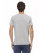 Short Sleeve T-shirt with V-neck and Front Print 3XL Men