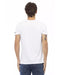 Short Sleeve T-shirt With V-neck. Front Print. S Men