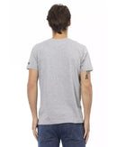 Front Print V-Neck Short Sleeve T-Shirt M Men