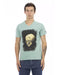 Printed V-neck Short Sleeve T-shirt 3XL Men