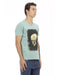 Printed V-neck Short Sleeve T-shirt 3XL Men