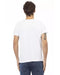 Short Sleeve V-Neck T-Shirt with Chest Print 2XL Men