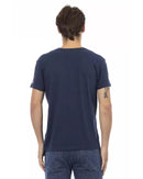 Front Print V-neck T-shirt M Men