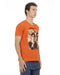 Front Print Short Sleeve V-Neck T-Shirt L Men