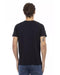 Short Sleeve T-shirt with V-neck and Front Print L Men