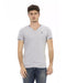 Short Sleeve T-shirt with V-neck and Print 2XL Men