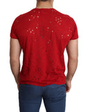 Authentic Guess Red Cotton Stretch T-shirt XL Men