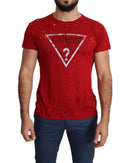 Authentic Guess Red Cotton Stretch T-shirt XL Men