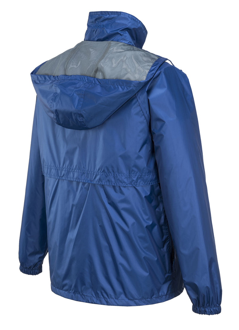 HUSKI STRATUS RAIN JACKET Waterproof Workwear Concealed Hood Windproof Packable - Cobalt - S