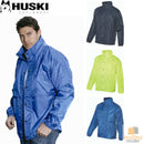 HUSKI STRATUS RAIN JACKET Waterproof Workwear Concealed Hood Windproof Packable - Yellow Fluro - XL