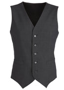 Mens Wool Blend Vest w/ Knitted Back Waistcoat Sleeveless Wool Blend - Charcoal - 102