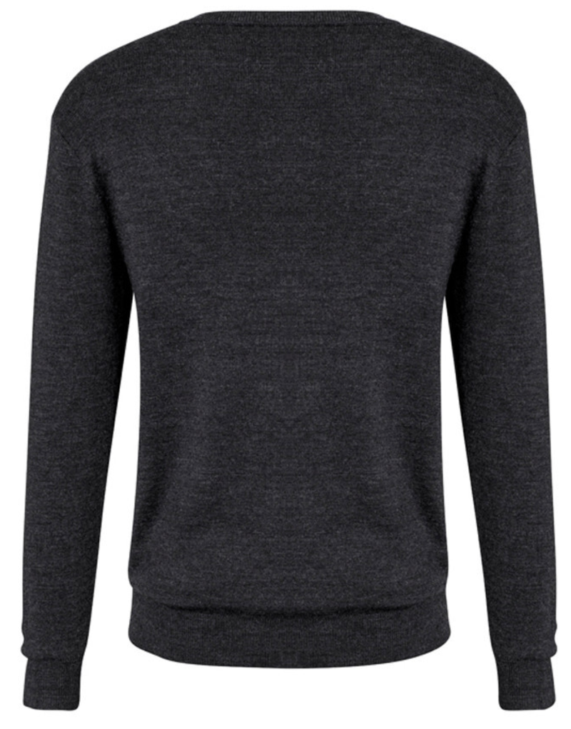 Mens Advatex Varesa Wool Pullover Jumper Cardigan V Neck - Charcoal - 3XL