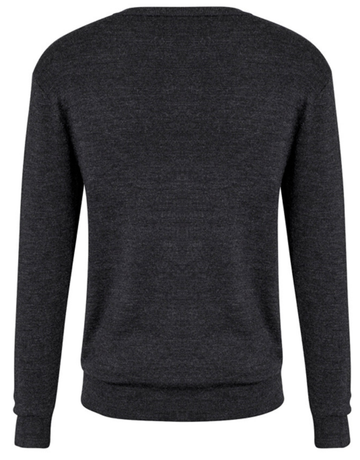 Mens Advatex Varesa Wool Pullover Jumper Cardigan V Neck - Charcoal - XXL