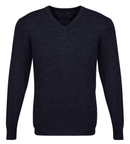 Mens Advatex Varesa Wool Pullover Jumper Cardigan - Navy