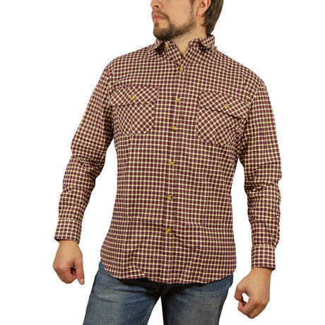 Mens FLANNELETTE SHIRT Check 100% COTTON Flannel Vintage Long Sleeve - 97 (Full Placket) - XXL