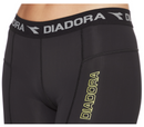 DIADORA Ladies Compression Sports 3/4 Tights Gym Yoga Thermals - Black - size 16