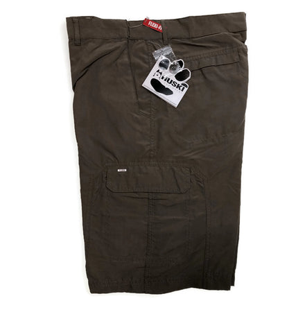 HUSKI Cargo Shorts Mens Cascade Microfibre Flexi Fit Short Army Military 515206 - Clay - X-Large (97 Waist)