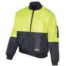 HUSKI 3M Flyer Fully Waterproof Bomber Jacket Hi Vis Work Quilted Lining