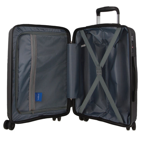 Milleni Hardshell 3-Piece Luggage Bag Travel Carry On Suitcase - Black