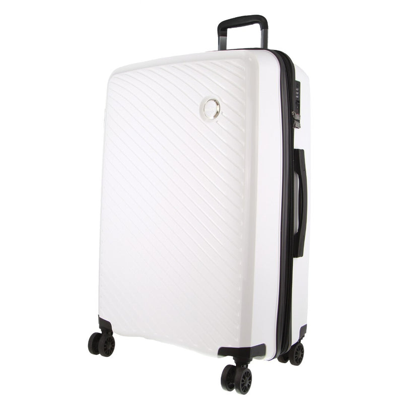 Milleni Hardshell Checked Luggage Bag Travel Suitcase 75cm (124L) - White