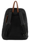 Milleni Ladies Genuine Italian Leather Backpack Bag Twin Zip - Black/Cognac