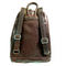 Milleni Ladies Genuine Italian Leather Backpack Bag Twin Zip - Chestnut