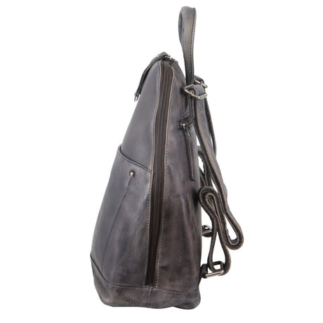 Milleni Genuine Italian Leather Soft Nappa Leather Backpack Travel Bag - Slate