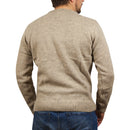 100% SHETLAND WOOL CREW Round Neck Knit JUMPER Pullover Mens Sweater Knitted