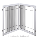 Wooden Dog Pen and Six Panel Pet Gate, White