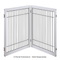 Wooden Dog Pen and Six Panel Pet Gate, White