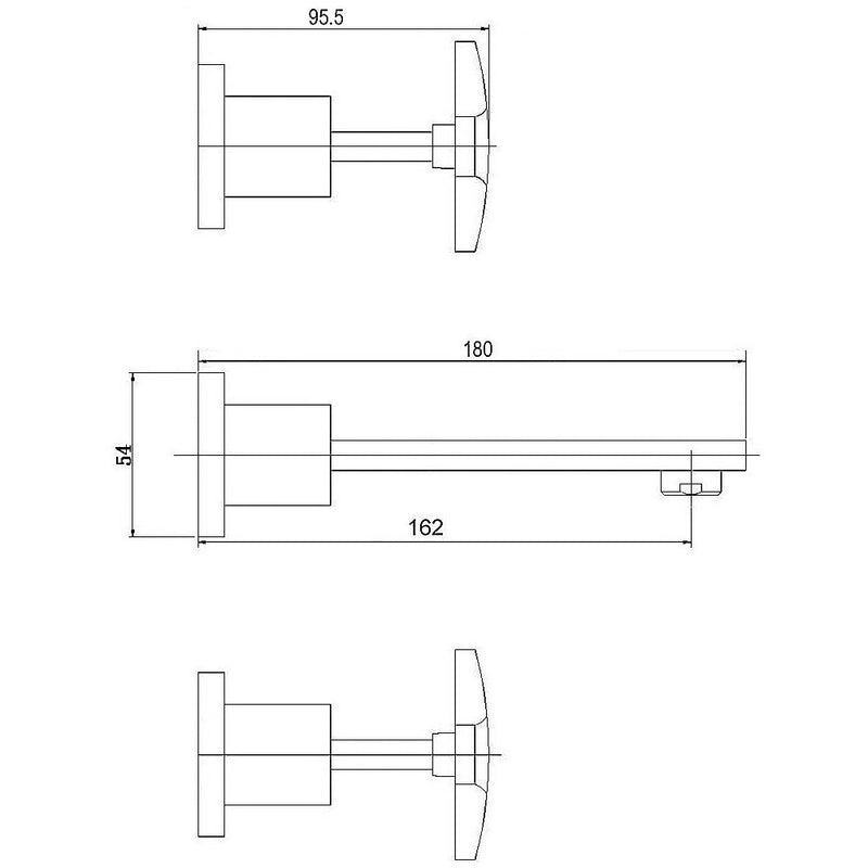 3pc Bath Mixer Set