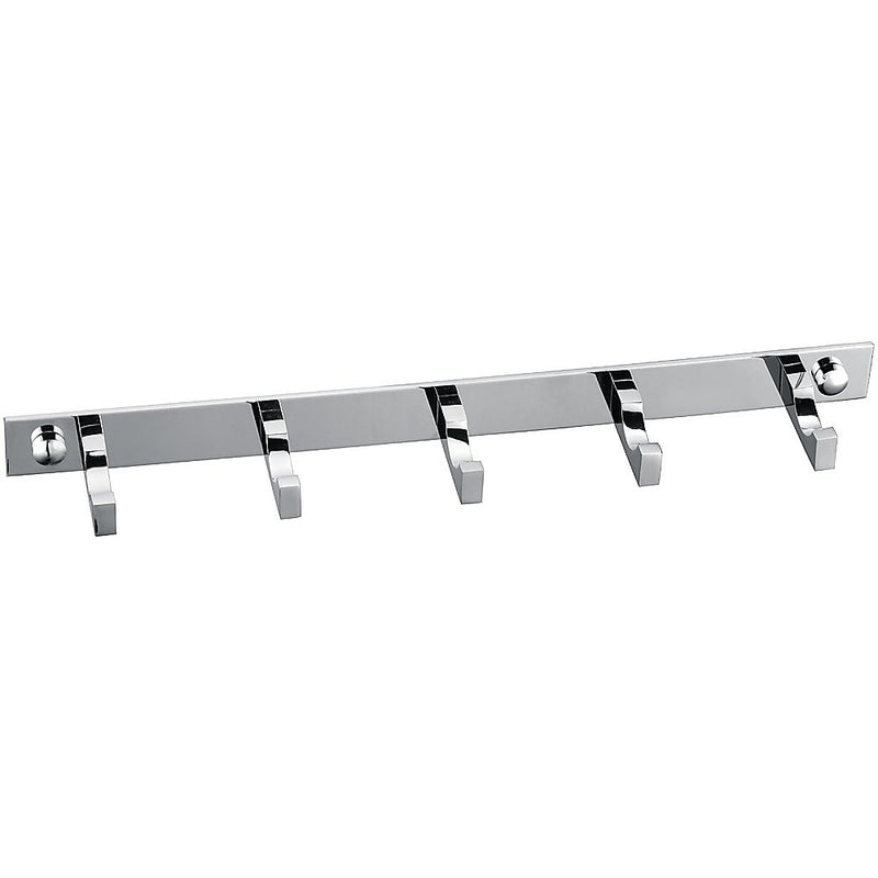 5-Hook Bathroom Robe and Towel Rail Bar Rack