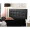 PU Leather Double Bed Deluxe Headboard Bedhead - Black