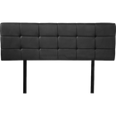 PU Leather Double Bed Deluxe Headboard Bedhead - Black