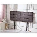 PU Leather Queen Bed Deluxe Headboard Bedhead - Brown