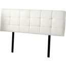 PU Leather King Bed Deluxe Headboard Bedhead - White