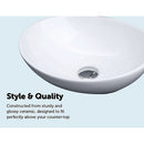 Above Counter Bathroom Vanity Oval Ceramic Basin – Ozzie Direct