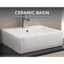 Ceramic Rectangular Above Countertop Basin for Vanity