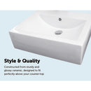 Ceramic Rectangular Above Countertop Basin for Vanity