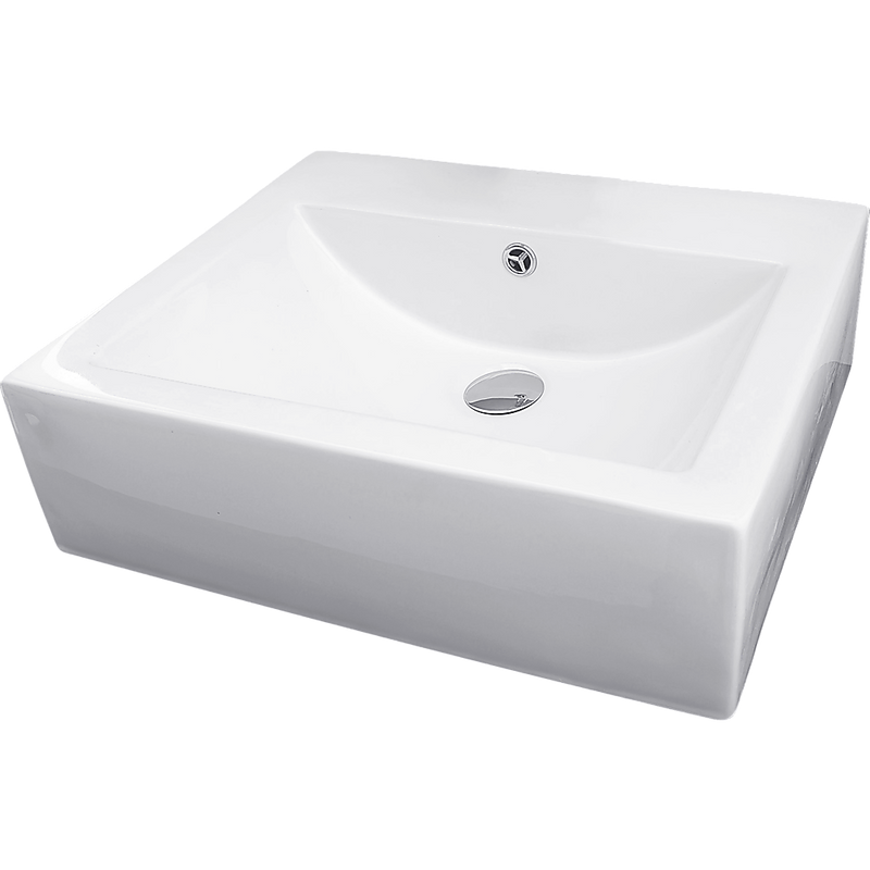 Ceramic Rectangular Above Countertop Basin for Vanity