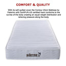 Palermo Contour 20cm Encased Coil Single Mattress CertiPUR-US Certified Foam