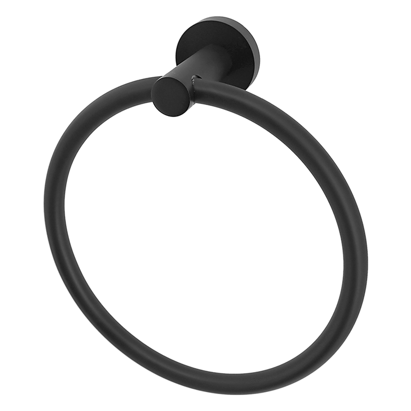 Classic Towel Bar Rail Ring Electroplated Matte Black Finish