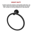 Classic Towel Bar Rail Ring Electroplated Matte Black Finish