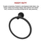 Classic Towel Bar Rail Ring Electroplated Matte Black Finish