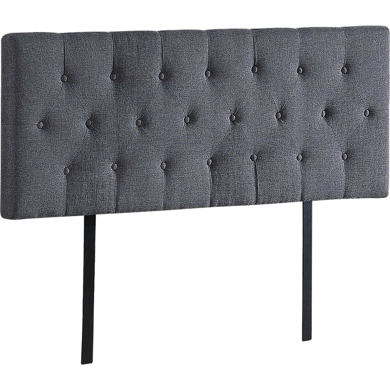 Linen Fabric Double Bed Deluxe Headboard Bedhead - Grey