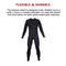 Mens Steamer Wetsuit Long Sleeve/Leg 3mm Neoprene Wet Suit - Extra Large