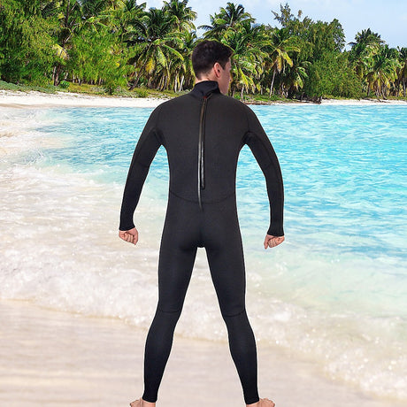 Mens Steamer Wetsuit Long Sleeve/Leg 3mm Neoprene Wet Suit - Large