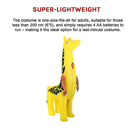 Giraffe Fancy Dress Fan Inflatable Costume Suit