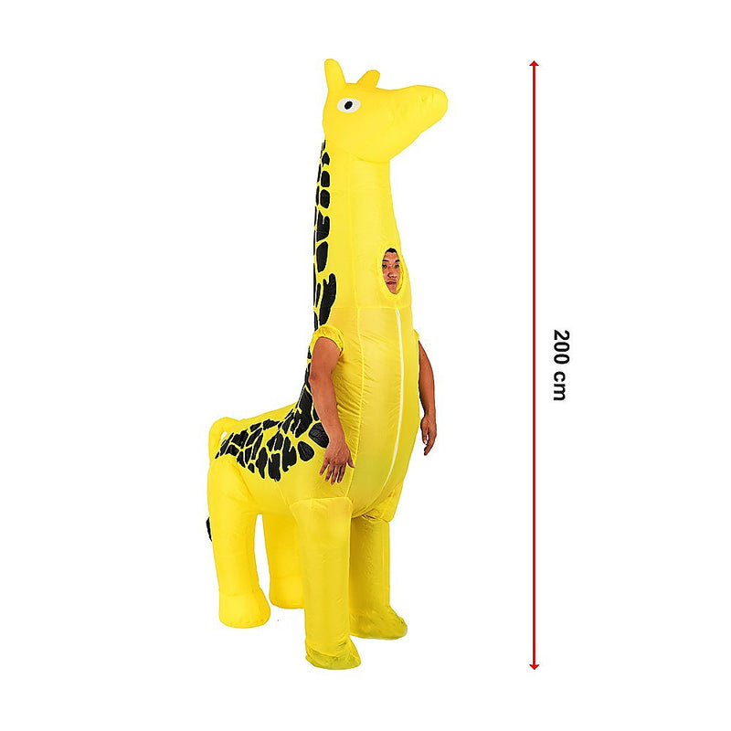 Giraffe Fancy Dress Fan Inflatable Costume Suit