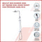 WELS 8" Rain Shower Head Set Square Dual Heads Faucet High Pressure Hand Held